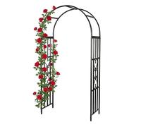Arco metálico para rosas y enredaderas - arco de jardín redondo con corazón
