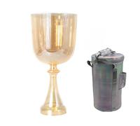 Arco Musical De Cristal De Cuarzo Transparente Con Mango De Luz Cósmica De 6 Pulgadas, Ideal For Yoga, Meditación Y Sanación Sonora, Con Un Diseño Transparente Y Colorido.(A4 tone,440hz)