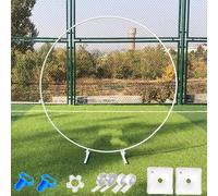 Arco para bodas, Kit de arco de globos redondo de metal dorado y blanco de 1 a 2,5 m (3,2 a 8,2 pies)(White,1m - 3.2ft)
