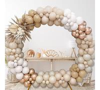 Arco para Globos Beige, Globos Beis, Nude Blanco, Albaricoque, Metálico Oro Rosa, Guirnalda de Globos Decoración Beige para Boda, Compromiso, Baby Shower, Cumpleaños, Decoración de Fiesta Bohemia