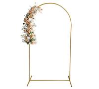 Arco para globos estructura Soporte for arco de boda dorado 4/5/6/6,6/7,2 pies, for decoración fiestas, con globos(5FT 65x150cm)