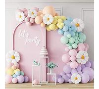 Arco Para Globos Pastel, Guirnalda Globos Arcoiris, Globos Macaron Pastel para Decoración Cumpleaños, Baby Shower Niña, Gender Reveal, Bautizo Niña
