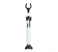 Arco plegable para caza, soporte portátil de fibra de vidrio para arco largo recurvo, base triangular estable de 43 cm (plata)
