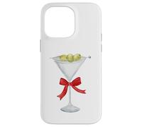 Arco Rojo Martini Sucio Navidad Carcasa para iPhone 14 Pro MAX