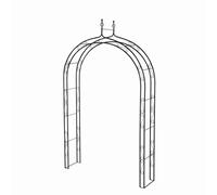 Arco Rosas „Oxford“ 150x250x36 CM Negro Ayuda Trepar Soporte para Plantas