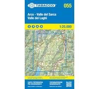 Arco, Valle del Sarca, Valle dei Laghi. Carta topografica in scala 1:25.000, antistrappo, impermeabile, fotodegradabile. Ediz. multilingue: Tabacco Wanderkarte 1:25000: 055