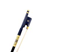 Arco violín 1 Pcs Nueva Cuadrícula Negra De Fibra De Carbono Fibra A Cuadros Bow Viola Bow, White Horsehair Horsetail