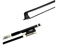 Arco violín 1pcs Gold Silk Grid Fibra De Carbono Fibra 4/4 Bloque De Violín, Horsehair Black Horsetail Negro (Color : Style 3)