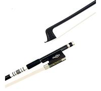 Arco violín 1pcs Gold Silk Grid Fibra De Carbono Fibra 4/4 Bloque De Violín, Horsehair Black Horsetail Negro (Color : Style 2)