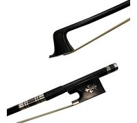 Arco violín 5pcs Nuevo 4/4 Bloque De Violín De Fibra De Carbono Negro 4/4 Violin Bow Níquel Silver Ebony Frog Envío Gratis