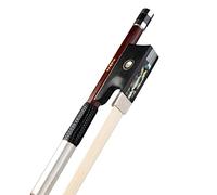 Arco violín Brasilwood Arco Alrededor De Blanco Mongolia Horsehair Ebony Frog Bow