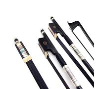 Arco violín de estudiante 1 PCS NUEVA LIGHT NEGRA NEGRA Fibra De Carbono Bloque De Viola A Cuadros, Cola De Caballo De Caballo Negro Montado En Cobre