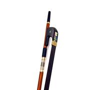 Arco violín de estudiante 1 PCS Professsa Pernambuco Back Double Bass Bow 3/4, montículo plateado, Horseta de caballo negro