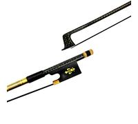 Arco violín de estudiante 1pcs Gold Silk Grid Fibra De Carbono Fibra 4/4 Bloque De Violín, Horsehair Black Horsetail Negro (Color : Style 2)