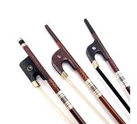 Arco violín de estudiante 3 Snakewood Letterwood Vegnting Double Bass Bow 3/4, Bowhair Bowhair Blanco/negro (Color : Style 2)