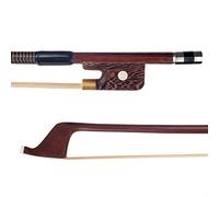 Arco violín de estudiante 4/4 3/4 1/2 1/4 1/8 Doble Basco Brasil Brasil Round Stick White Mongolia Horsehair Sheep Skin Polla (Color : 4-4 Size)