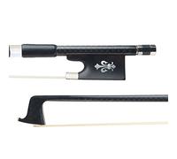 Arco violín de estudiante Arco de violín 4/4 tamaño de fibra de carbono Boque blanco Mongolia Horsehair con equilibrio de rana ébano