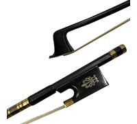Arco violín de estudiante New Black Carbon Fiber Violin Bow 4/4 Tamaño, Cabello Blanco Cabello Violín Profesional Partes