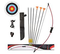 Arco y Flechas para niños, Tiro con Arco recurvo, Arco Profesional e iniciación de 10 LBS, Arcos y Flechas Ventosa y Fibra de Vidrio Juegos y Regalos con Diana niños a Partir de 6 años