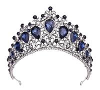 ARCOFF Tiaras y coronas para mujer, Royal Queen, tiaras de lujo barroco de cristal antiguo, joyería para el cabello, coronas para novia, boda, fiesta, concurso