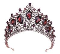 ARCOFF Tiaras y coronas para mujer, Royal Queen, tiaras de lujo barroco de cristal antiguo, joyería para el cabello, coronas para novia, boda, fiesta, concurso