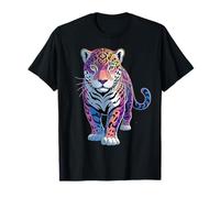 Arcoíris colorido de Jaguar | Jaguars Zoo Animal African Vintage Camiseta