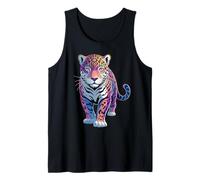 Arcoíris colorido de Jaguar | Jaguars Zoo Animal African Vintage Camiseta sin Mangas