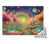 Arcoíris de Ensueño Cielo Nocturno Puzzle 1000 Piezas de Papel para Adultos Educativo Cartón Grueso Eco Decoración de Pared 38x26cm/1000pcs