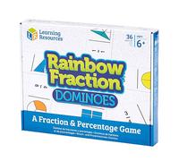 Arcoiris Fraction Dominós - Niños Aprendizaje Fracciones Matemáticas Juego