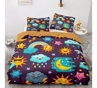 Arcoiris Funda Nordica Cama 180 Juvenil Poliéster Viene con 2 Fundas De Almohada De 40X75Cm. Juego De Ropa De Cama Antiarrugas Sin Hierro 240 X 260 Cm