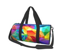 Arcoiris geométrico, Bolsa de Viaje de Gran Capacidad, Bolso Redondo, Bolsa de Viaje Deportiva, Bolsa de Mano, Bolsa de Fitness
