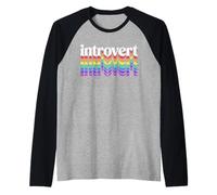 Arcoíris Introvertido Orgullo Identidad Camiseta Manga Raglan