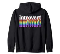 Arcoíris Introvertido Orgullo Identidad Sudadera con Capucha