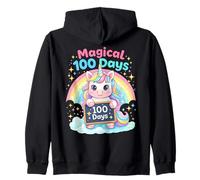 Arcoíris mágico de Unicornios de 100 días de Clases Sudadera con Capucha