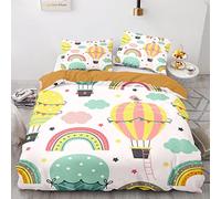 Arcoiris Ropa De Cama 135X200 Microfibra Suave Funda De Edredón 3D Impresión 3D Funda Nórdica Cama 90 135X200 Cm con 2 Fundas De Almohada De 40X75Cm