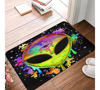 Arcoíris Salpicado, Extraterrestre Espacial, Tercer Ojo Felpudos Entrada Resistente Felpudos Absorbente Felpudo De Entrada para Jardín Bañera Ducha 40X60Cm