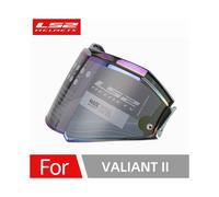 (Arcoíris) Visera para casco LS2 Valiant II con lente arcoíris roja cromada adecuada para ls2