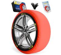 ARCOL Fundas Rueda Nieve para Coche Homologado EN 16662-1 - Dos Cadenas Nieve de Tela para Coche. Snow Sock Talla XL para R14-R22 (Tamaños de Neumáticos Detallados en el Interior) (Control, XL)