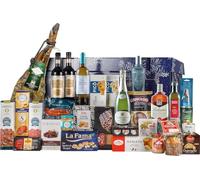 Arcón Cartón Cesta de Navidad 31 productos con vinos, paleta de jamón y otros