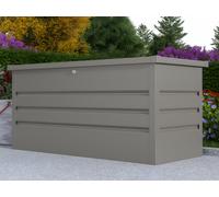 Arcón de jardín de acero galvanizado gris TOMASO - volumen 400L