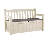 Arcón de jardín de resina eden garden bench 140x84x60 cm