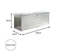 Arcón de metal para exterior biohort 62061 201 x 83 x 79 cm y capacidad de 1050 l