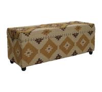 Arcón Home ESPRIT Beige Mostaza Algodón 120 x 40 x 45 cm - Marca: Home ESPRIT - EAN: 8424002164911