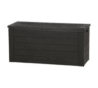 Arcón para cojines de exterior Woody (119 x 45 x 57 cm, Plástico, Antracita)