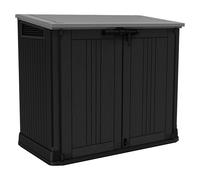 Arcón Store It Out Prime (L x An x Al: 132 x 71,5 x 113,5 cm, Gris/Negro, Plástico)