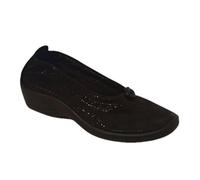 Arcopedico 4716 Cabrera, bailarinas con cordón de suave Lytech semibrillante., Negro , 36 EU