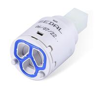 ARCORA 25mm Cartucho de Pie Plano, Cartucho de Cerámica, 25mm Cartucho de Repuesto, Piezas de Grifos, Válvula de Grifo, para Grifo de Cocina y Baño, Blanco, 1PC