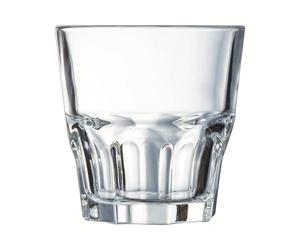 Arcoroc - Colección Granity - 6 vasos bajos de 20 e vidrio templado apilables - Diseño moderno, ideal para cócteles - Fabricado en Francia - Embalaje reforzado, adecuado para la venta online