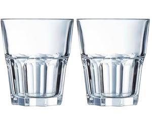 Arcoroc - Colección Granity - 6 vasos bajos de 27 e vidrio templado apilables -Uso profesional - Extremadamente resistentes - Fabricado en Francia - Embalaje reforzado para la venta online