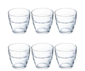 Arcoroc Forum Caja De 6 Vasos Bajos Vidrio 16cl Sodo Apto Microondas Apto Frigorífico Apilable